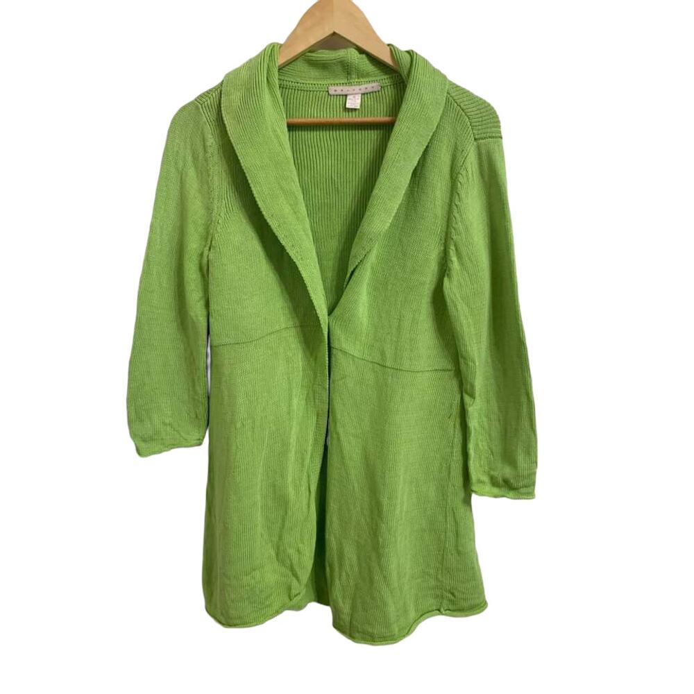 Belford Green Crochet‎ Cardigan Sweater Size Medium